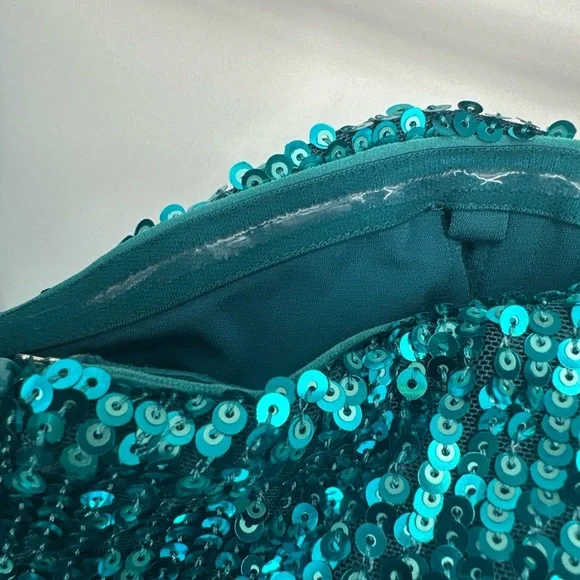 Dress The Population Black Label Sequin Off-The-Shoulder Mini Dress Sz M NWT Mini